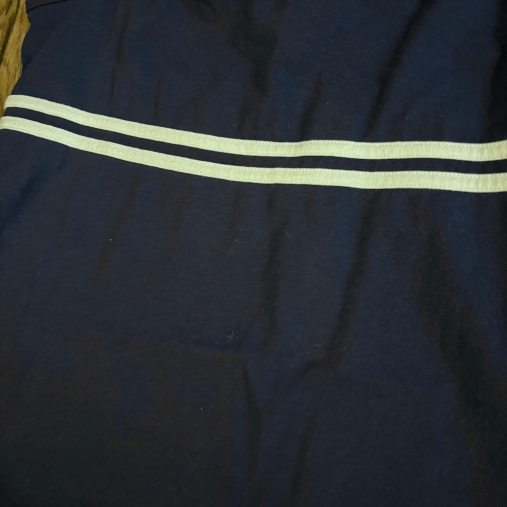 Navy Blue Tank Dress with White Stripes - Picture 3 of 5